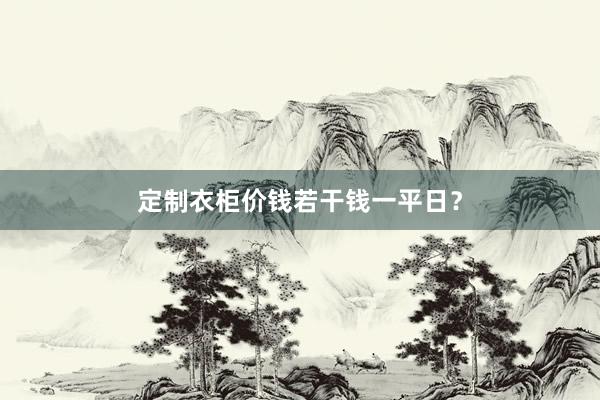 定制衣柜价钱若干钱一平日？